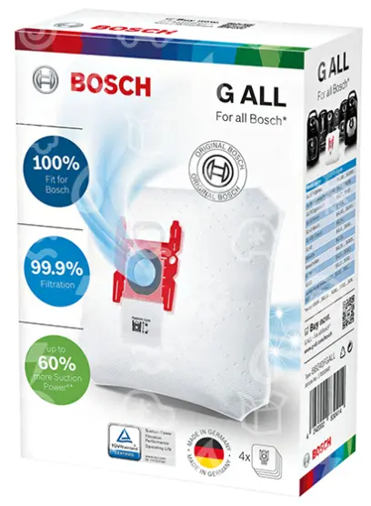 sáčky z mikrovlákna BOSCH, typ G ALL, 4ks, (BBZ41GFALL)